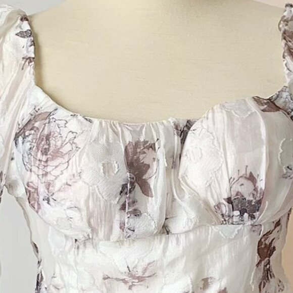 Romantic Floral Print Corset Blouse 🌷 - Picture 2 of 4